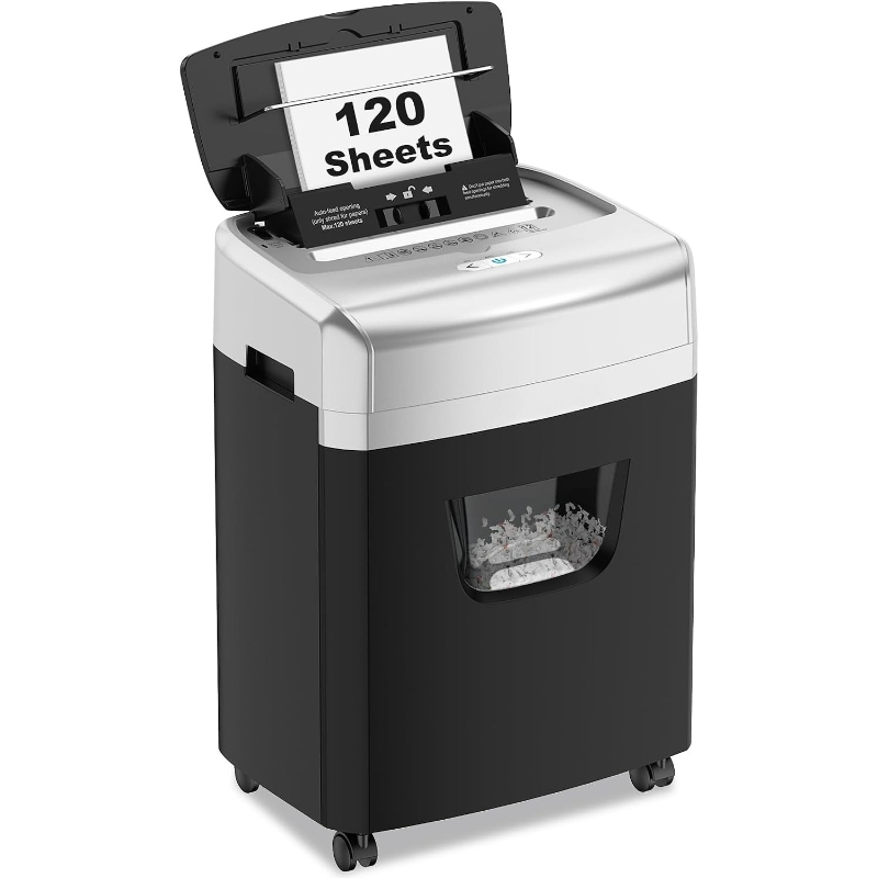 Paper Shredder Micro - 120매 자동 공급 마이크로컷 30분 연속