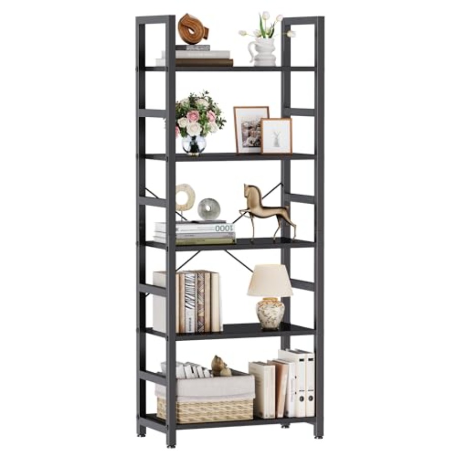 Home Office Living Room - 5단 책장, 모던한 높이의 책장, 거실,