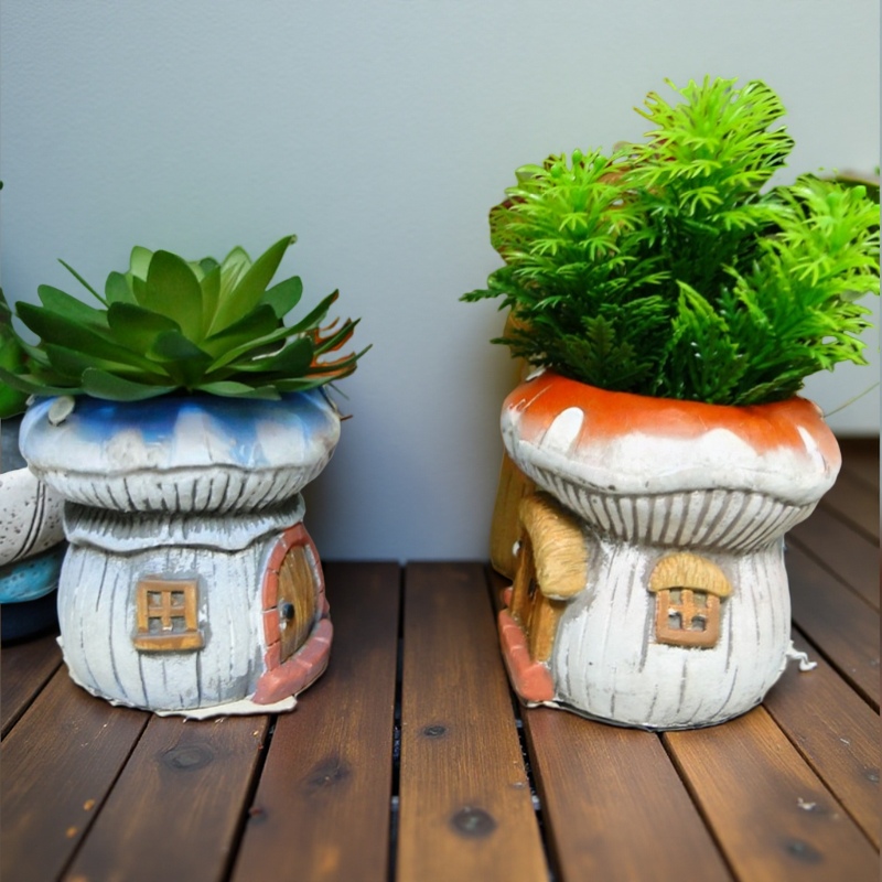 Plant Desk Mini - 오리지널 버섯 모양 시멘트 다육 식물
