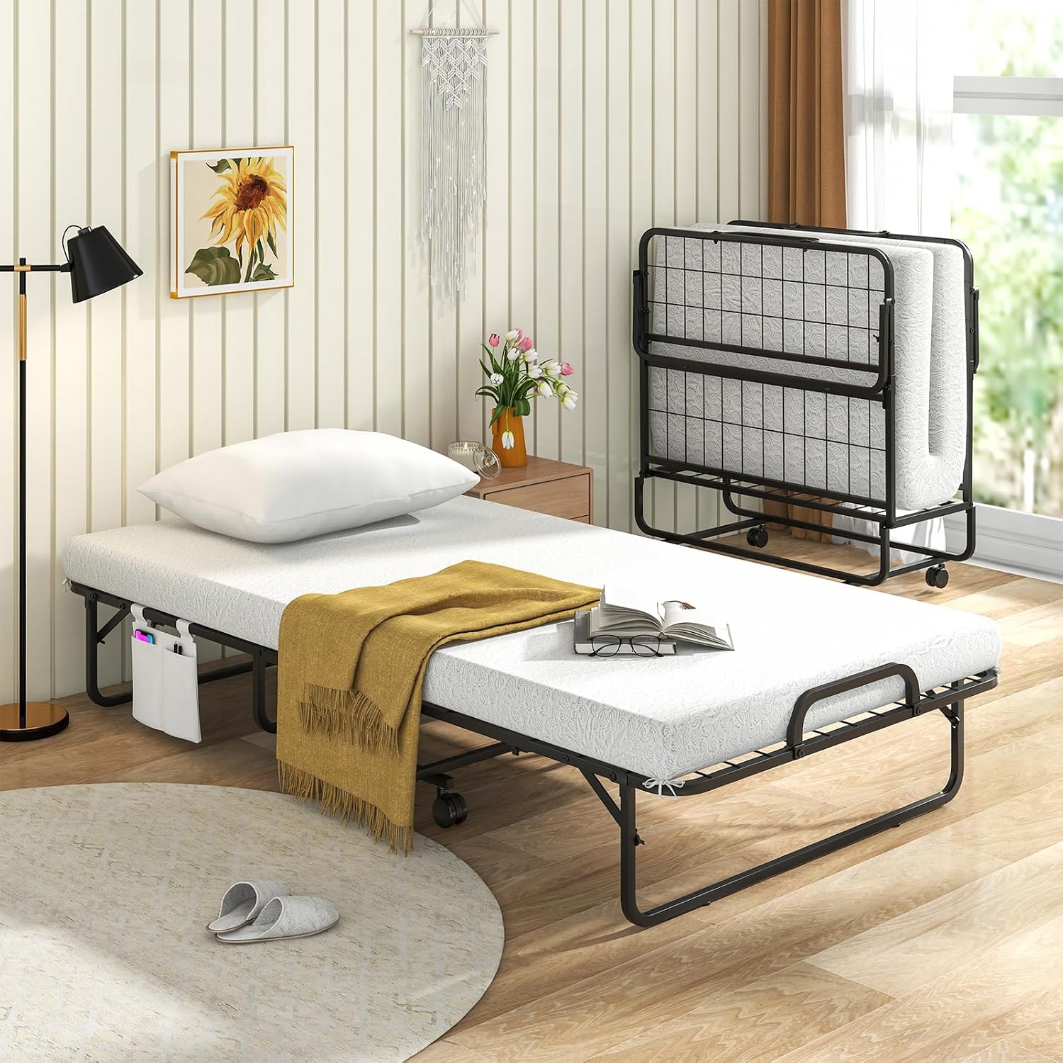 75인치 접이식 침대, 매트리스와 베개 포함, 트윈 사 - Home Office Guest Room 리뷰 및 가격