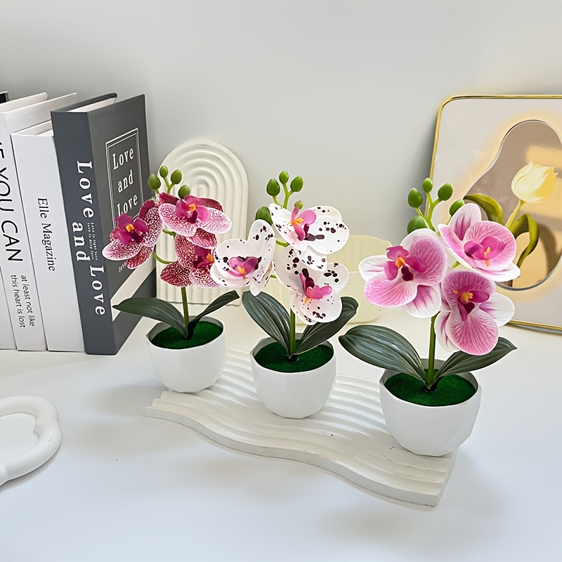 3개 인조 팔레놉시스 난초 조화 화분 포함 미니 실크  - Plant Desk Mini 리뷰 및 가격