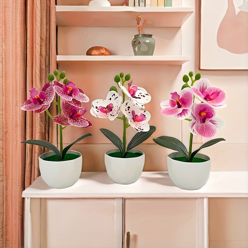 3개 인조 팔레놉시스 난초 조화 화분 포함 미니 실크  - Plant Desk Mini 리뷰 및 가격