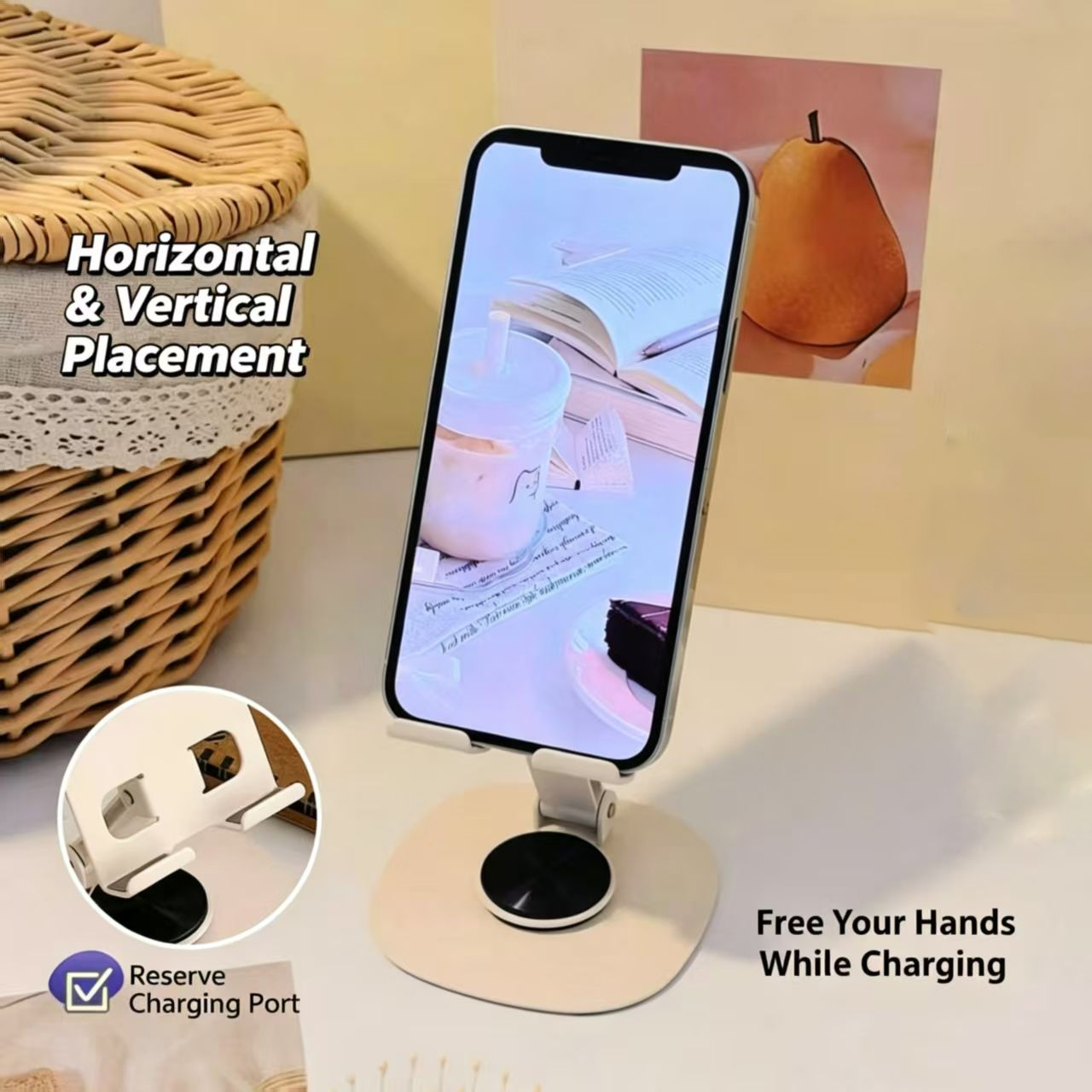 크림 스타일 탄소강 휴대용 데스크탑 홀더 조절 가능한  - Home Office Living Room 리뷰 및 가격