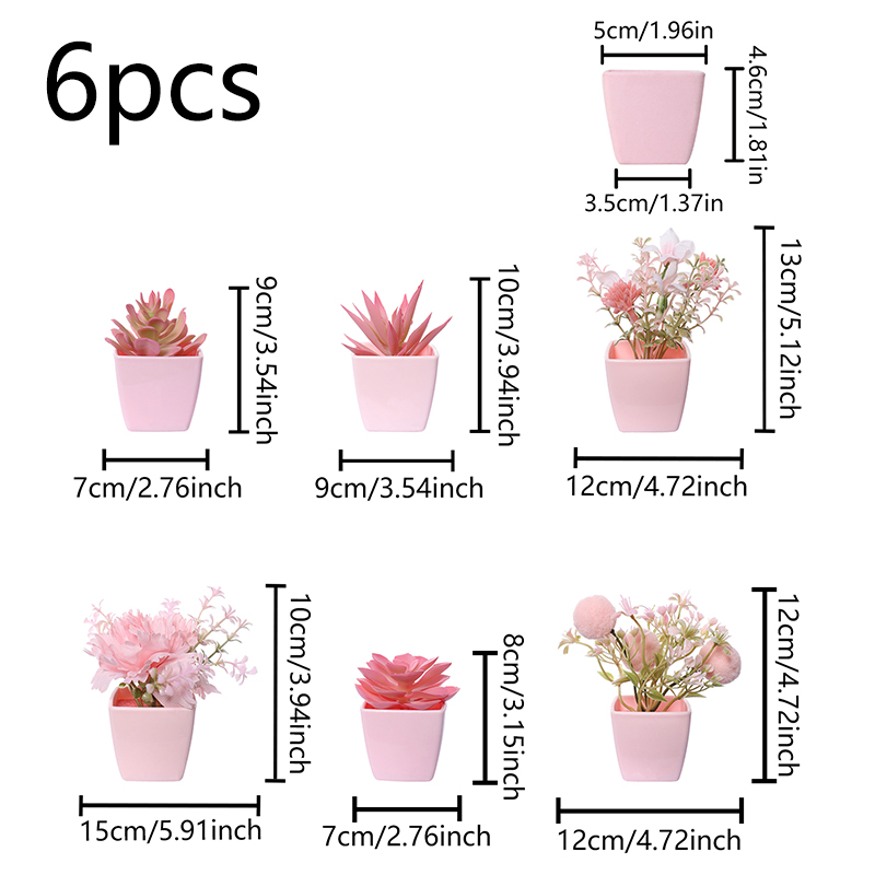 6개 미니 인조 화분 식물: 사무실 책상, 호텔, 레스 - Plant Desk Mini 리뷰 및 가격