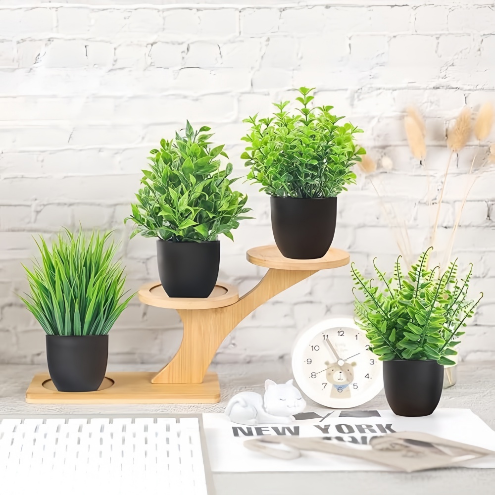 4개/세트 미니 인조 식물 화분 실내외 장식용 녹색 분 - Plant Desk Mini 리뷰 및 가격