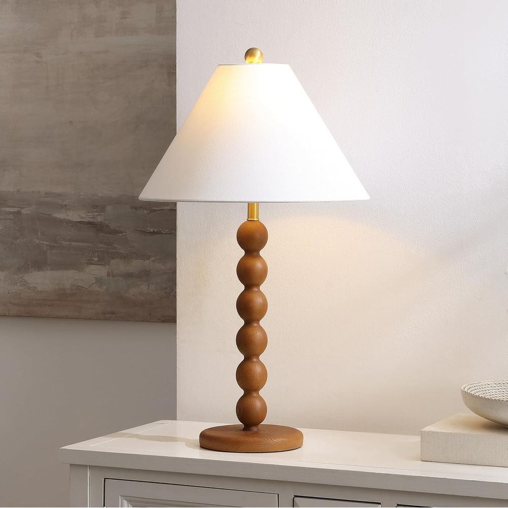 내추럴 브라운 레진 스택형 볼 테이블 램프, 27인치, - Home Office Living Room 리뷰 및 가격